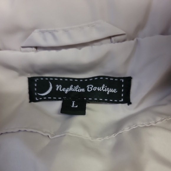 Women's Puffer Beige Jacket various sizes zip - Picture 7 of 10